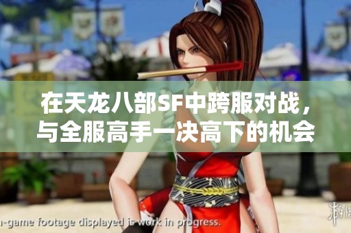 在天龙八部SF中跨服对战，与全服高手一决高下的机会来啦