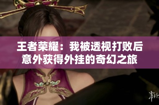 王者荣耀：我被透视打败后意外获得外挂的奇幻之旅