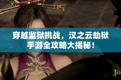 穿越监狱挑战，汉之云劫狱手游全攻略大揭秘！